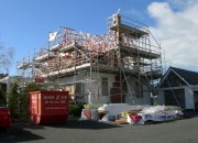 Scaffolding being erected on site