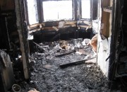 Fire damage through out the property