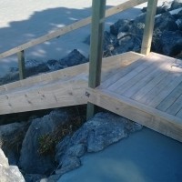 Newly built steps